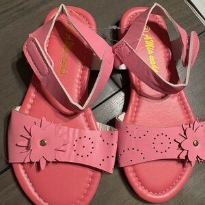 Pink Kids Sandals with Floral Design